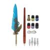 Quill Pen Set Retro Elegant Vintage   Stainless Steel Nib Wear Resistant Caligraphy Pen Kit