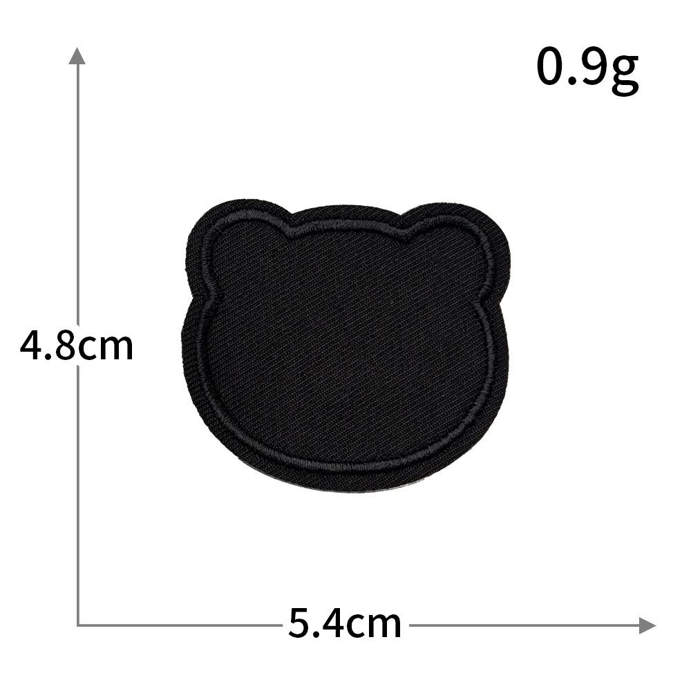 Black Self-Adhesive Seamless Embroidered Fabric Stickers