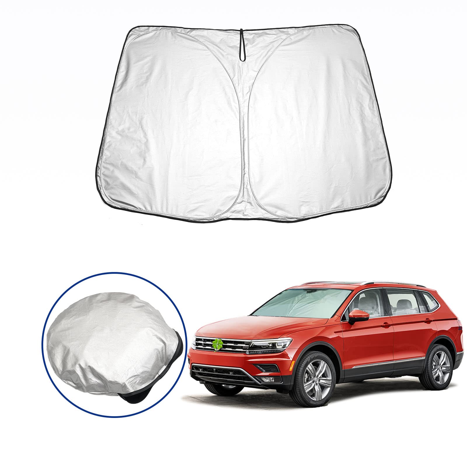 

RUIYA Volkswagen Tiguan 2 Автомобильный солнцезащитный козырек Компактное хранение Vw Tiguan 2 Солнцезащитный козырек Tiguan 2 серебряный