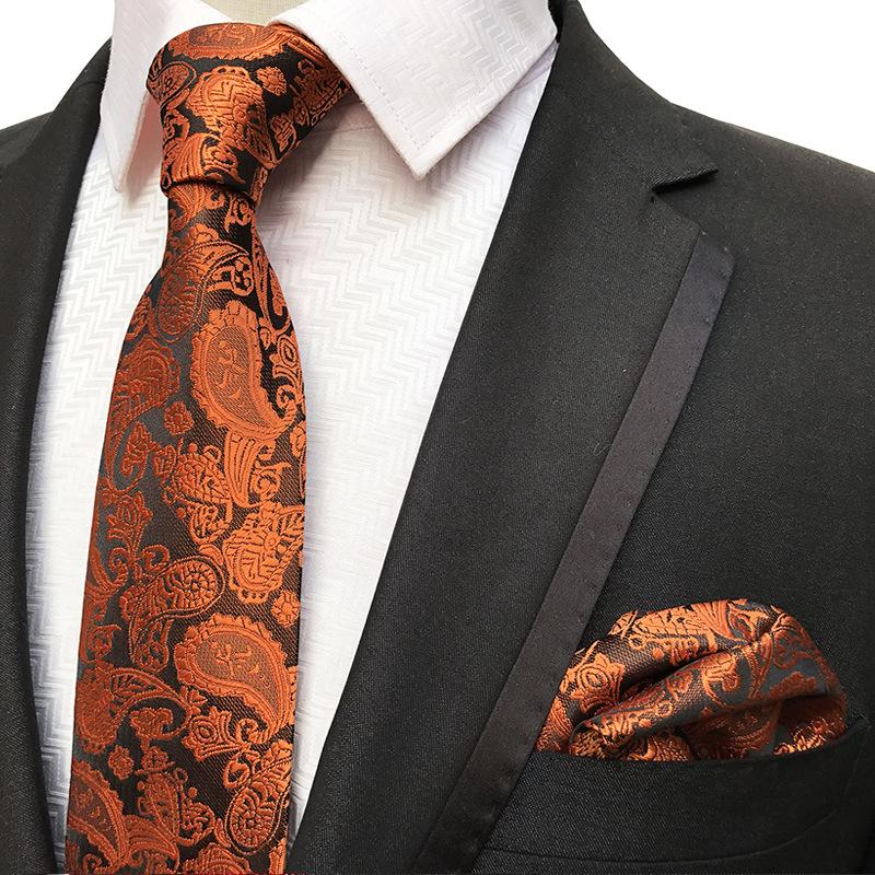 Cozy Up Tie Two-piece Polyester Fashion Suit Waist Tie Includes Tie and Handerchief