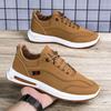 2025 Spring Men's Leather Casual Sports Shoes, Korean Style Versatile Dad Sneakers, Running & Student Footwear