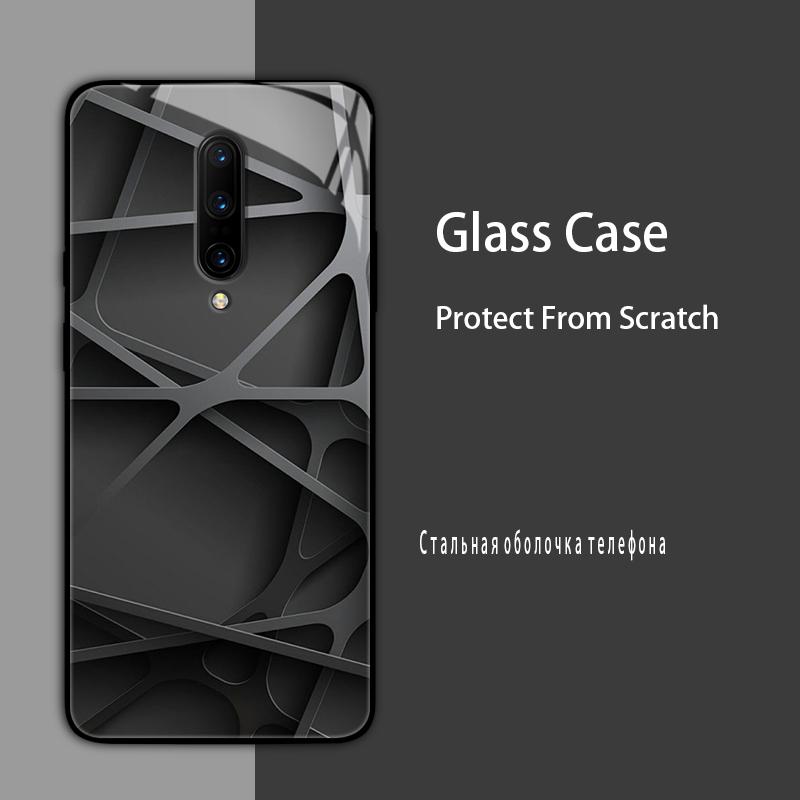 For Oneplus 7 Pro Case Cover Tempered Glass Case Hard Shockproof Coque Bumper For One Plus 7T Pro 7 T Protect Case oneplus7T