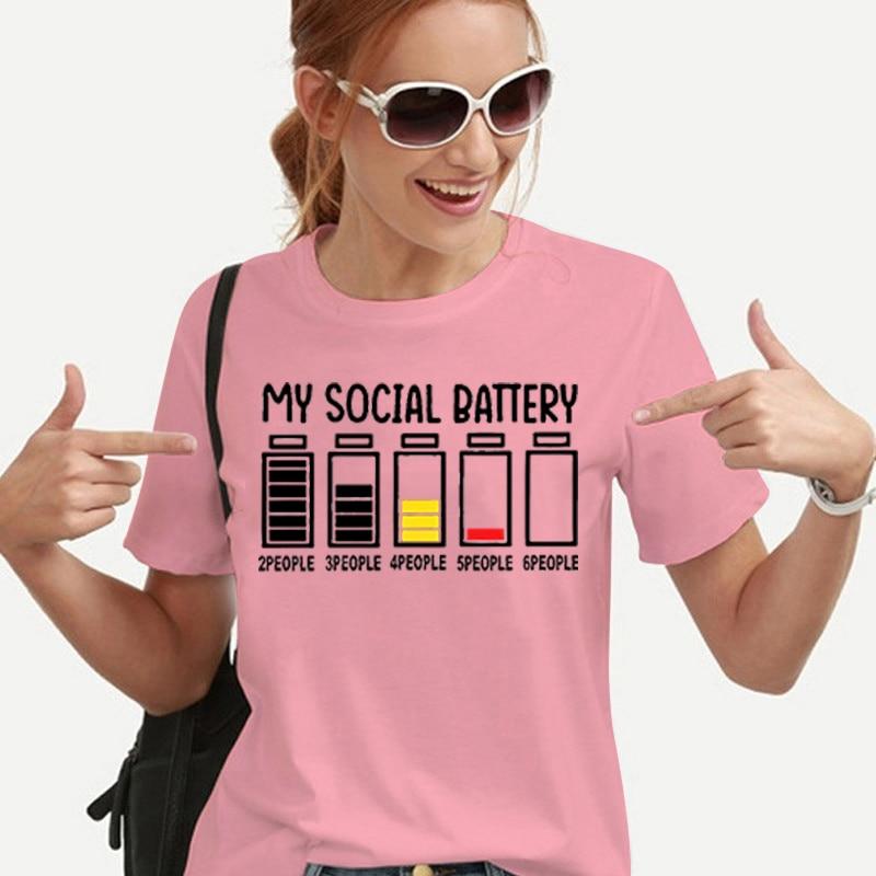 

Футболки My Social Battery Funny Unisex s, футболки в стиле гранж для девочек в стиле 2000-х годов, корейские модные футболки с рисунком Kawaii Electric Battery 3XL