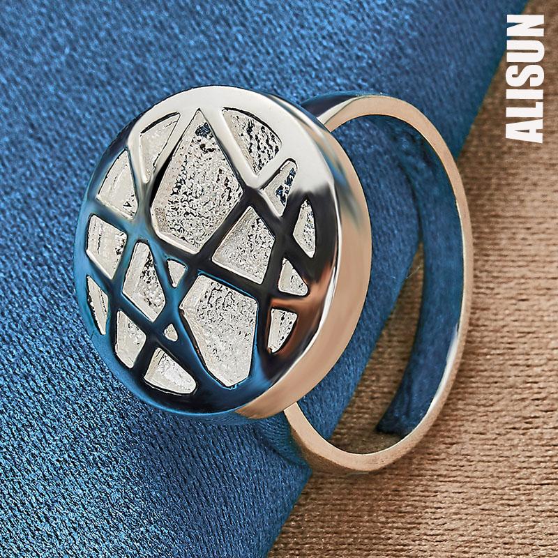 925 Sterling Silver Round Interwoven Ring Fashionable Wedding Jewelry