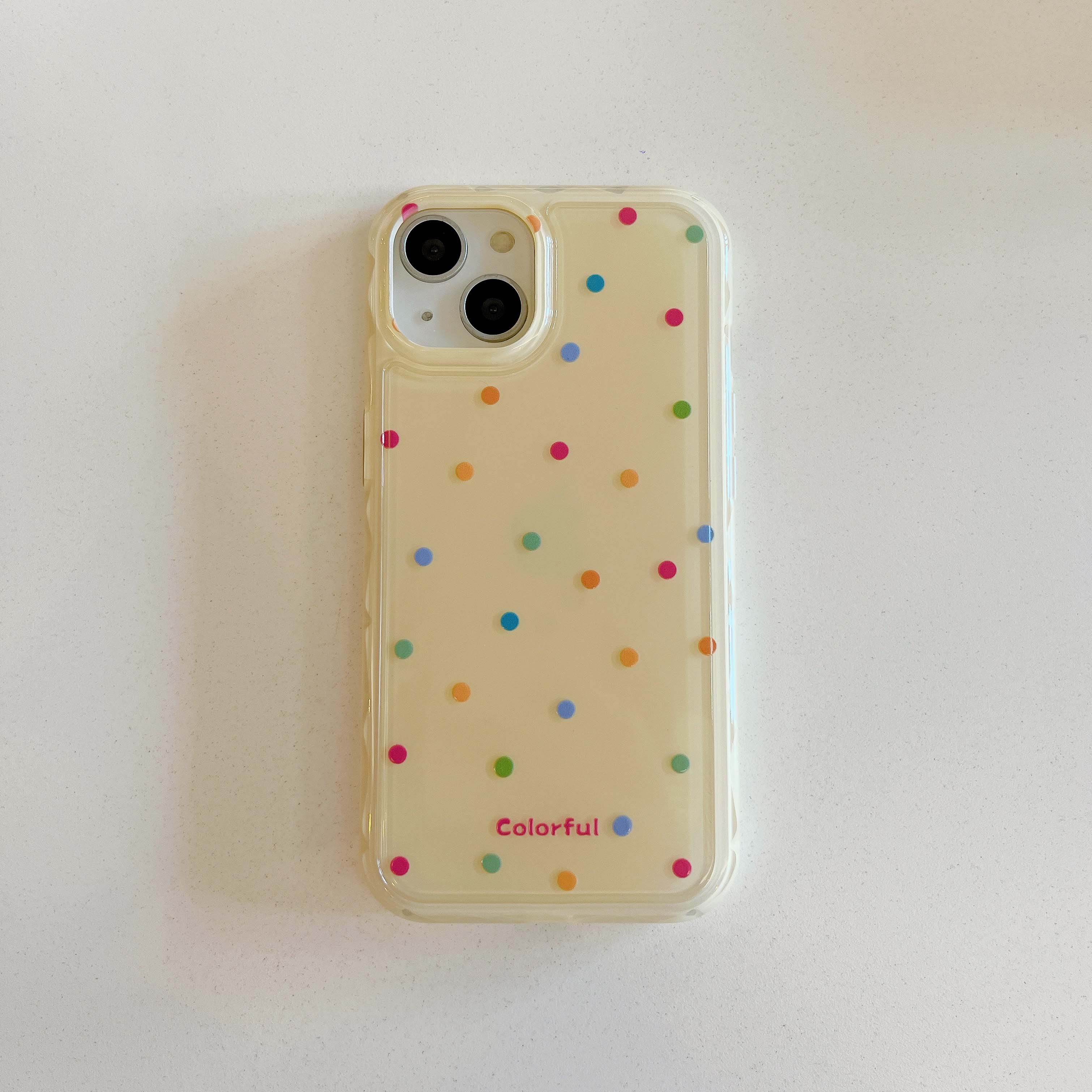 

Cute colorful point soft silicone back cover for iphone 13 14 15 pro max 16 promax protector phone case conque iPhone 15