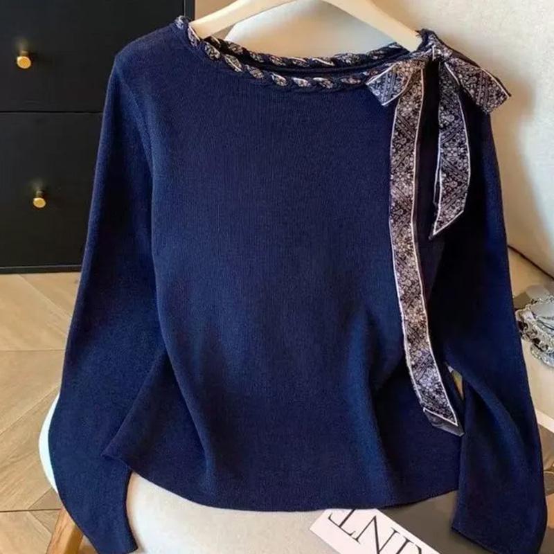 Sweater for Women Autumn Winter Thickened Pullover Warm Stretchy Long Sleeve Kinnted Round-veck Jumper Tops