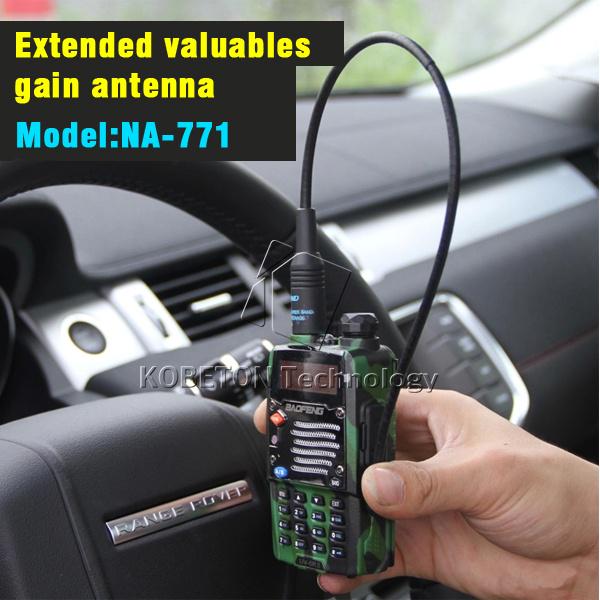 Kebidumei Car Two Way Radio Antenna NA-771 SMA-F SMA Female For Baofeng UV-5R UV-B5 UV-B6 BF-888S Dual Band VHF/UHF Aerials
