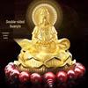 Double-Sided Alloy Guanyin Buddha Car Ornament for Center Console