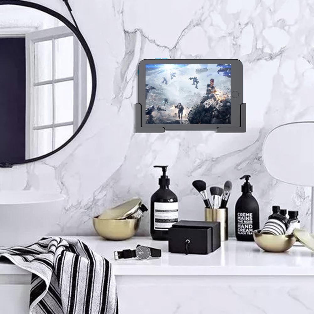 2 Sets Universal Wall Mount Fixed by Adhesive Or Screw Wall Phone Mount Wall Hanging Bracket Dock for Tablet/Mobile Phone/Router