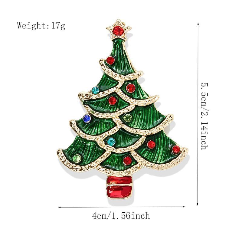 2027 Christmas Tree Brooch Luxury Jewelry Women'S High-End Exquisite Pin Badges Wedding Corsage Pin Badge