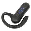 Single Ear Bone Conduction Headset Digital Display Voice Control Answering Wireless Earphone for Sports Business Black