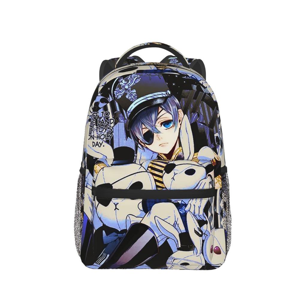 Anime Black Butler Sebastian Backpacks Boys Girls Bookbag Children School Bags Cartoon Rucksack Shoulder Bag Large Capacity