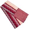 Women's Reversible Half-Width Yukata Obi, Made In Japan, Utas01 Red