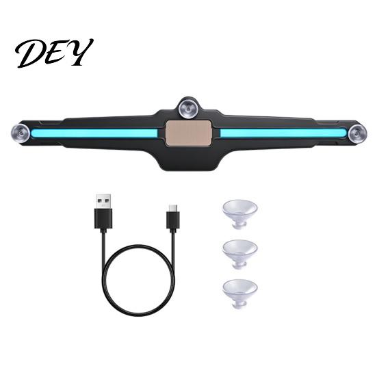 Solar Powered Auto Interior Light Car Window Light, LED Blue Safety Lamp for Rear Windshield, Vehicle Illumination Universal Suction Cup Warning SUVs
