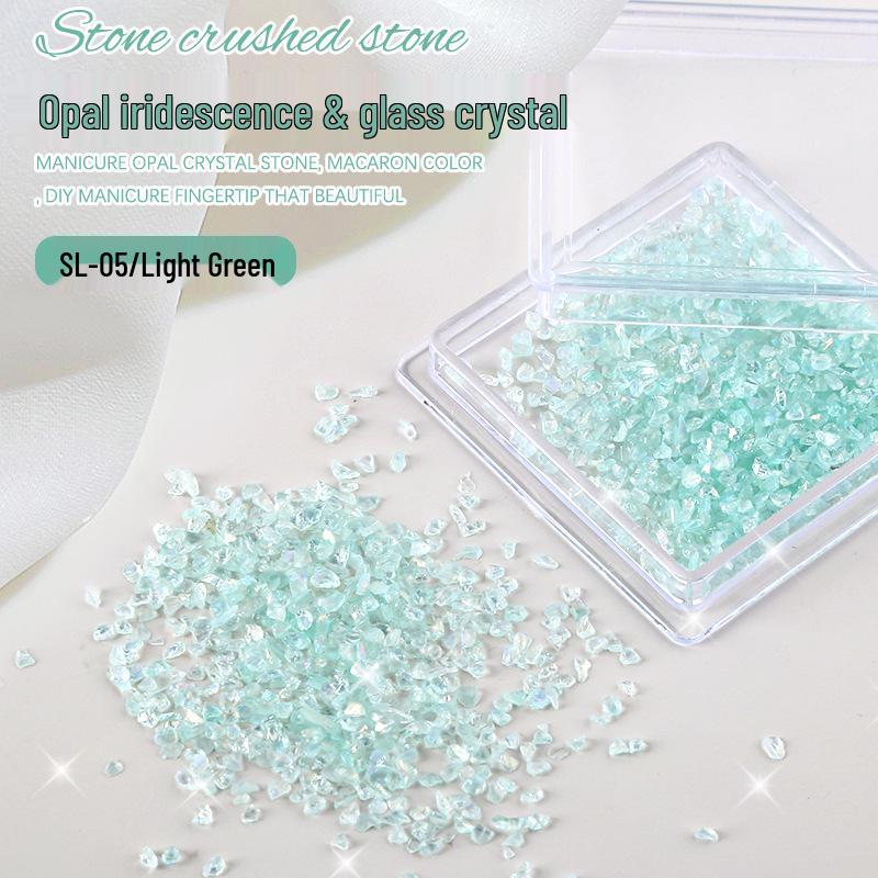 Opal Iridescent 3D Nail Art Crushed Stone Decorations