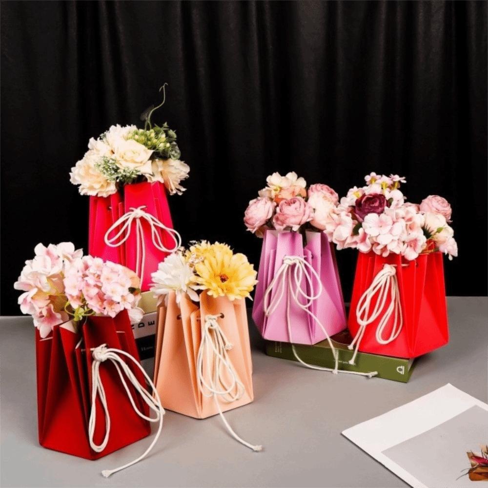 10Pcs Hand-folded Flower Gift Box Paper Floral Wrapping Box Flower Arrangement Box Valentine's Day