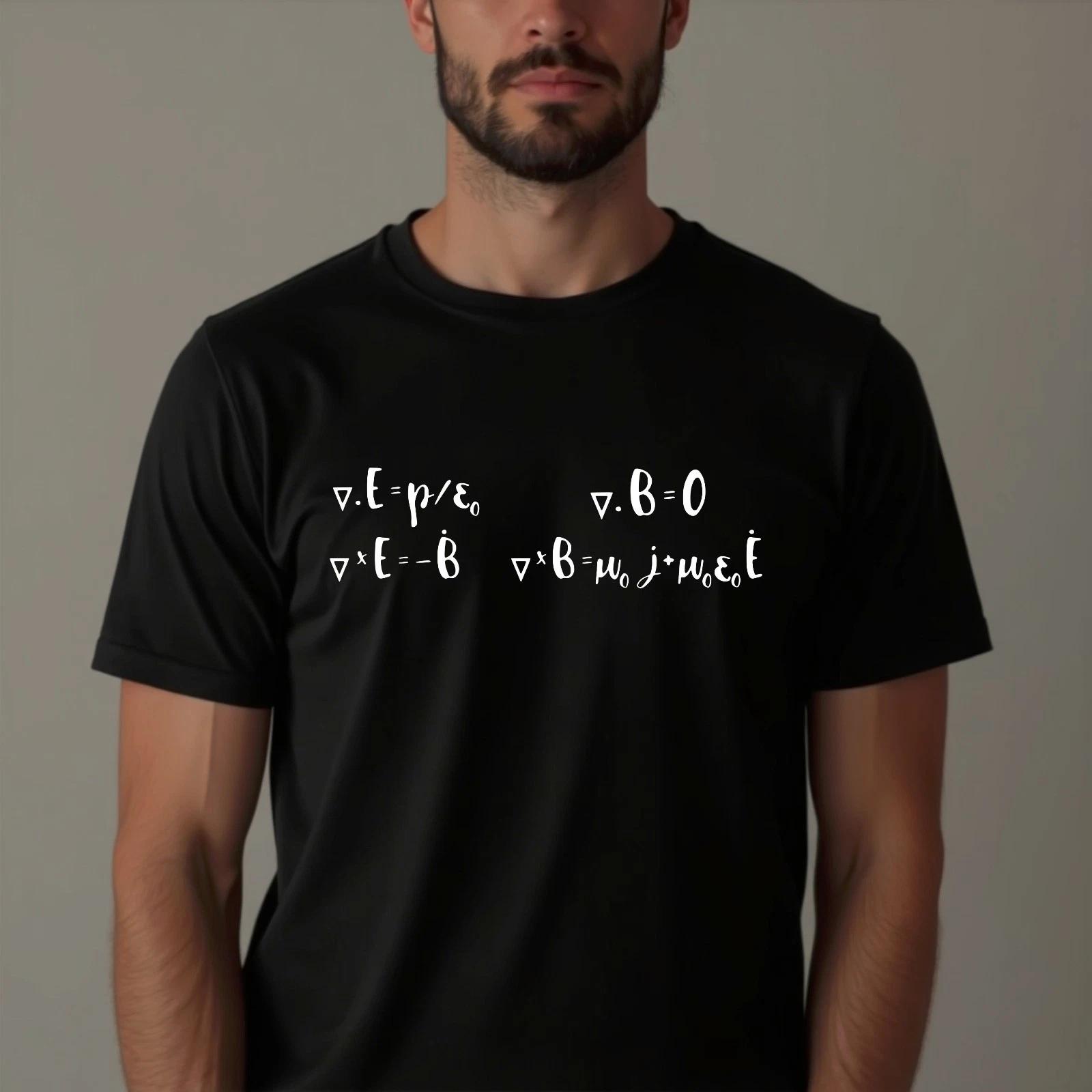 Physics Equations T-Shirt, Science Math Formula Physics Geek Nerdy Unisex Tee 4XL