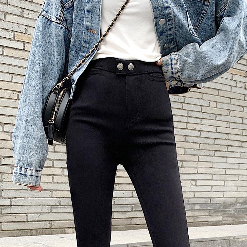 Leggings Women's Outer Wear Summer Thin High Waist Tight Elastic Small Black Pants Small Feet Magic Black Pencil Pants Spring and Autumn