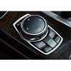 Fit For BMW 5 Series 2011-2017 Matte Silver Console Multimedia Button Decor Trim