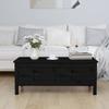 Day and Night - Day and Night Solid Black Pine Wood Coffee Table 100x50x40 Cm