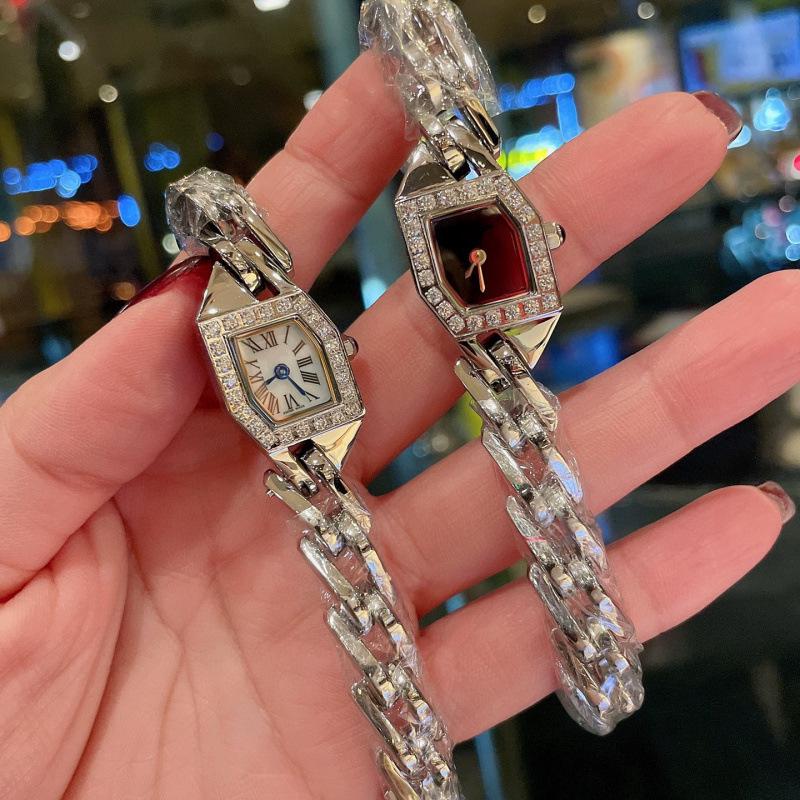 Elegant Kajia Ladies Watch: Geometric Hexagonal Case with Diamond Bezel and Exquisite Band