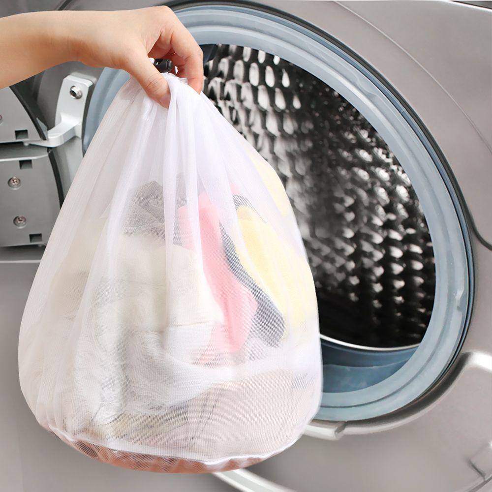 Durable Nylon Fine Mesh Laundry Care Laundry Wash Bag Drawstring Storage Pouch Bag