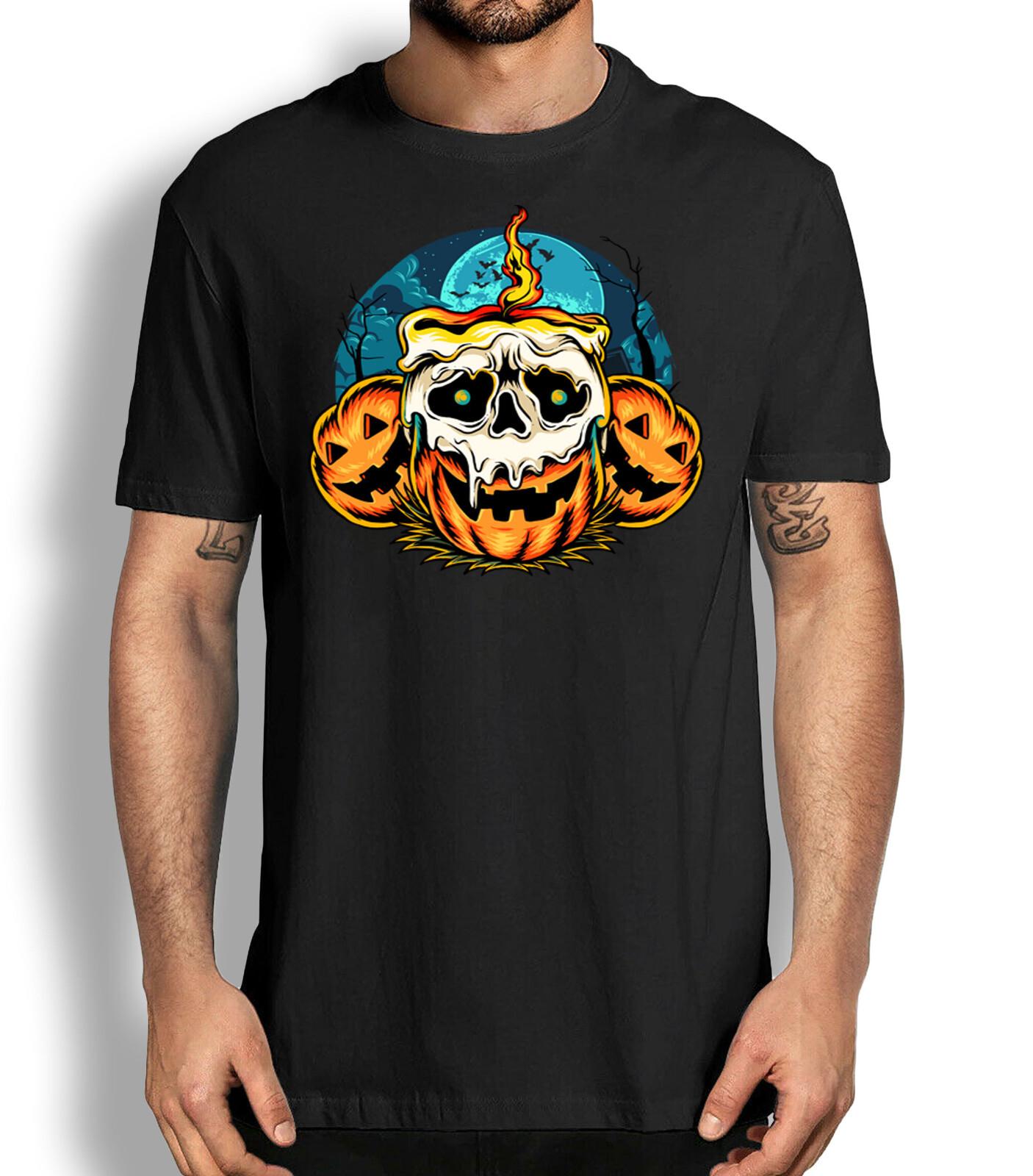 Pumpkin Candle Halloween t-shirt Halloween horror nights novelty graphic t-shirt S разноцветный
