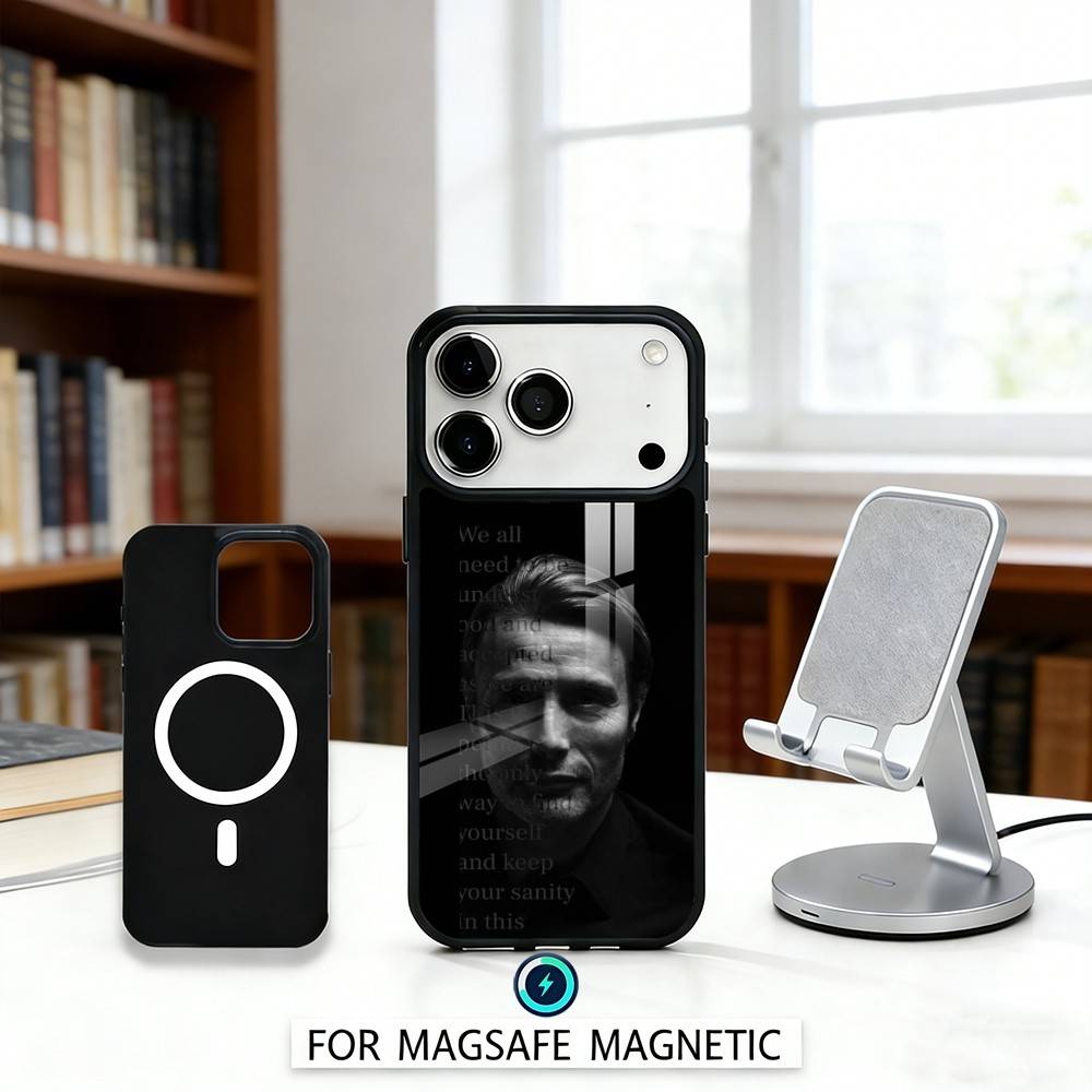 

M-Mads M-Mikkelsen H-Hannibal Phone Case Magnetic For iPhone17 16 15 14 13 12 Pro Max For Magsafe Wireless Charging Cover iPhone13
