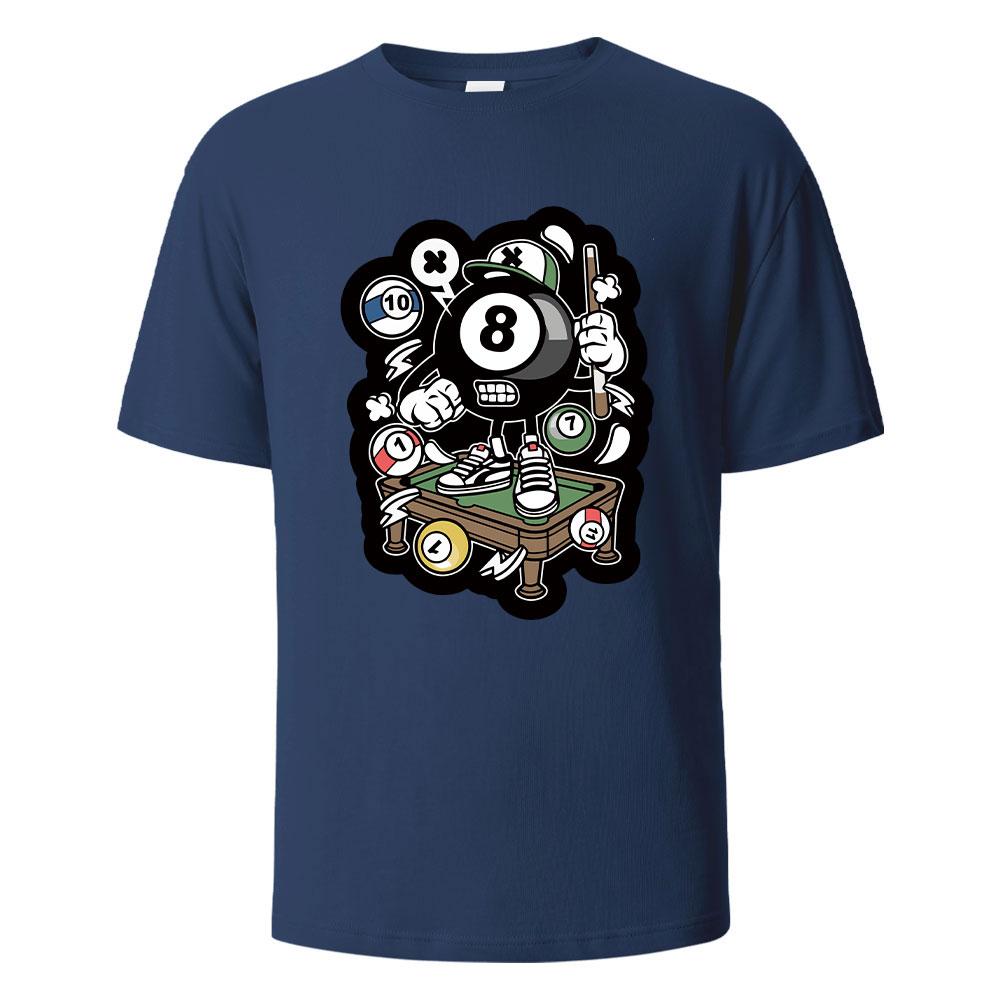Snooker Balls Graphic Printed Mens TShirts 100 Cotton Breathable Comfortable Tops For Men Summer Oneck Oversize Men Clothing