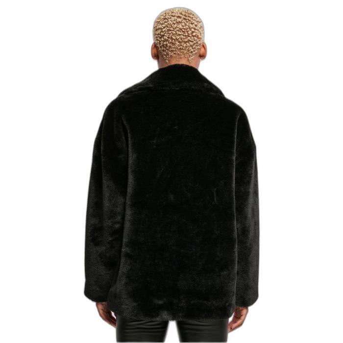 Manteau Femme Urban Classics Lapel Teddy - Noir - L
