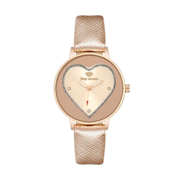 Montre femme - Juicy Couture - JC1234RGRG - Cuir - Quartz - 38 mm