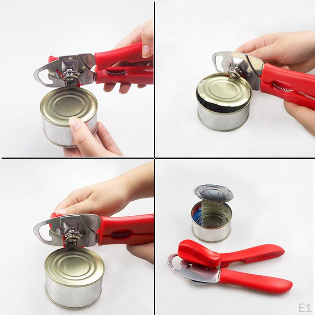 Can Opener, Upgraded Manual Opener Multifunctional Stainless Steel Heavy Duty Handheld
