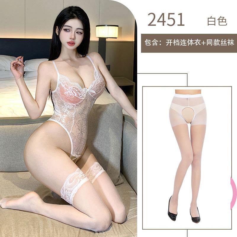 Sex Underwear Women's Sexy Lace One-piece Free Hollow Suspender Sex Clothes Sex Products