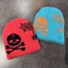 Knitted Skull Unisex Pumpkin Hat With Letter Design For Fall And Seasons Winter