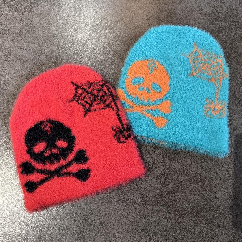 Knitted Skull Unisex Pumpkin Hat With Letter Design For Fall And Seasons Winter
