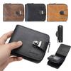 Portable PU Leather Men's Wallet Multi Card Slots Large Capacity Zipper Wallet Card Holder Waterproof Short Wallet Daily Use