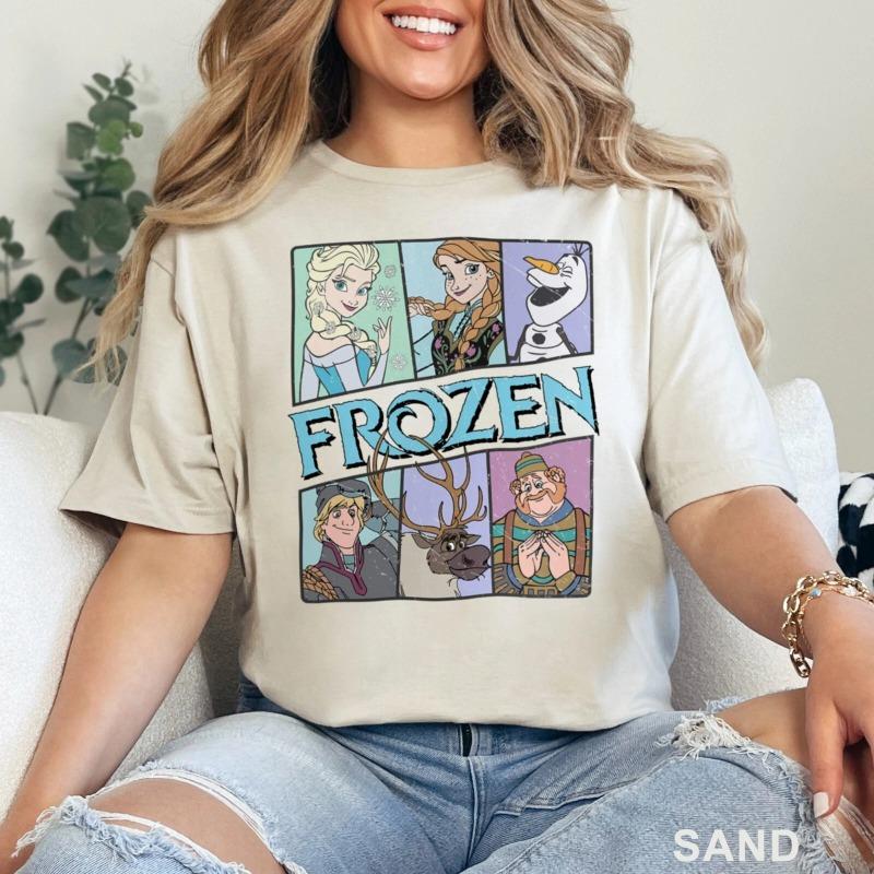 Elsa Shirt   Frozen Character Tshirt New Casual Fashion Unisex and Women Couple Street Wear