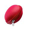 Round Earphone Storage Bag Composite Material Durable Zipper Design Portable Earbuds USB Cable Carrying Case Organizer Pouch