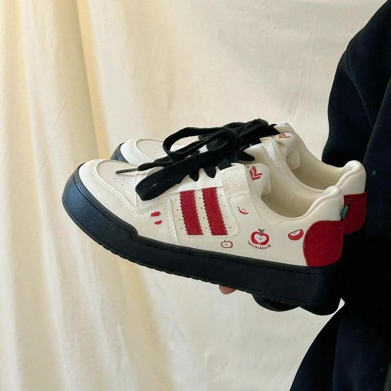 Original New Year's Red Apple Low-top Children Spring and Autumn Korean Versatile Students Platform Sports Shoes