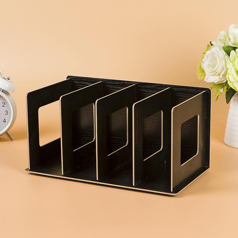 Desktop Storage Shelf with DIY Creative CD and DVD Rack for Home and Office