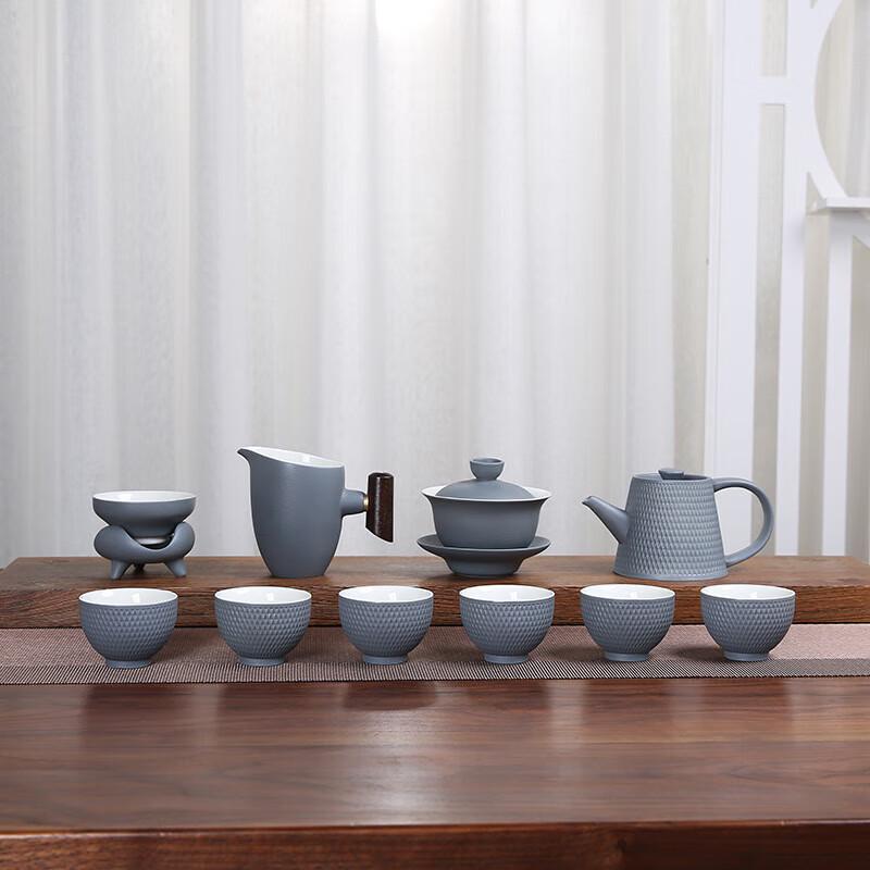 Chaxun Stone Glaze Ceramic Tea Set with 3D Pot