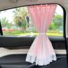 UV Protection Car Window Cover Lace Vehicle Privacy Shades Portable Car Sunshade Curtain  Rear Seat