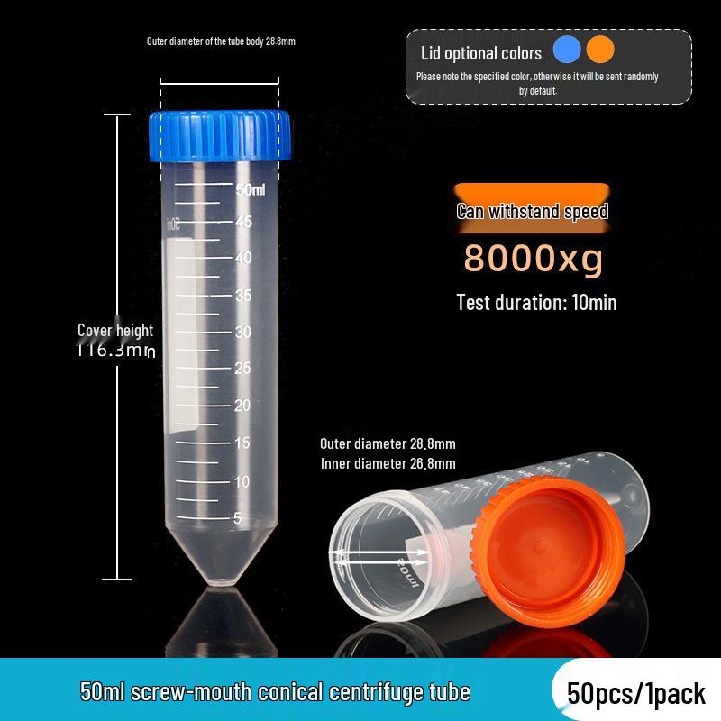 Laboratory Plastic Tubes: PCR, Centrifuge & Seed Bottles in 0.2/1.5/5/10/15/30/50ml