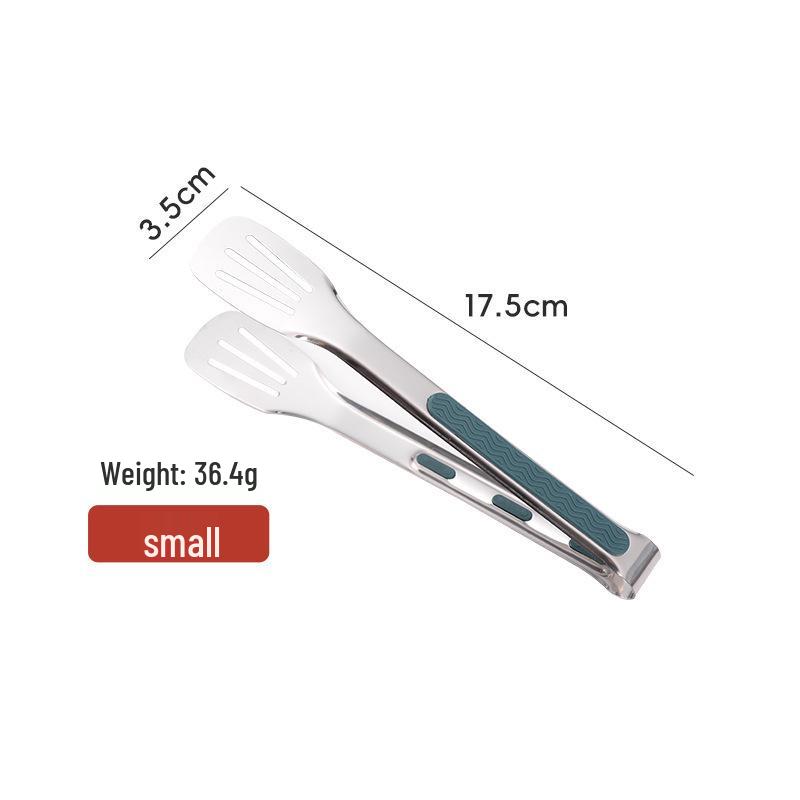 304 Stainless Steel Thickened Anti-Scald Tongs for Steak, BBQ, Baking, and Bread