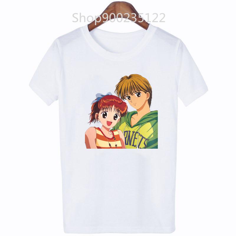 Cute T-Shirt Cartoon Graphic Tshirt Marmalade Boy Tee 90s Women T-Shirts Manga Short Sleeves Japanese Anime Streetwear