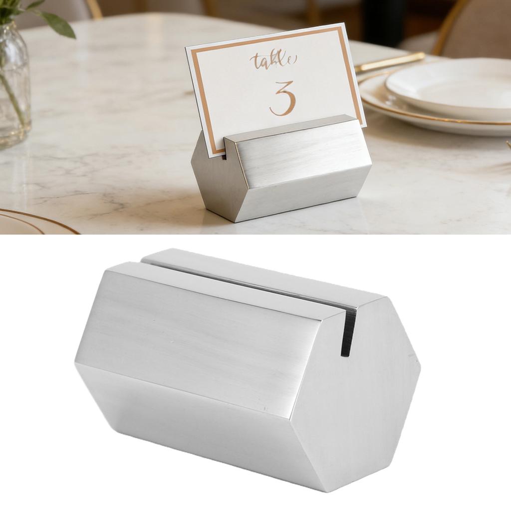 Porta segnaposto in metallo Acciaio Inossidabile Porta numero tavolo per Matrimonio Festa Ristorante