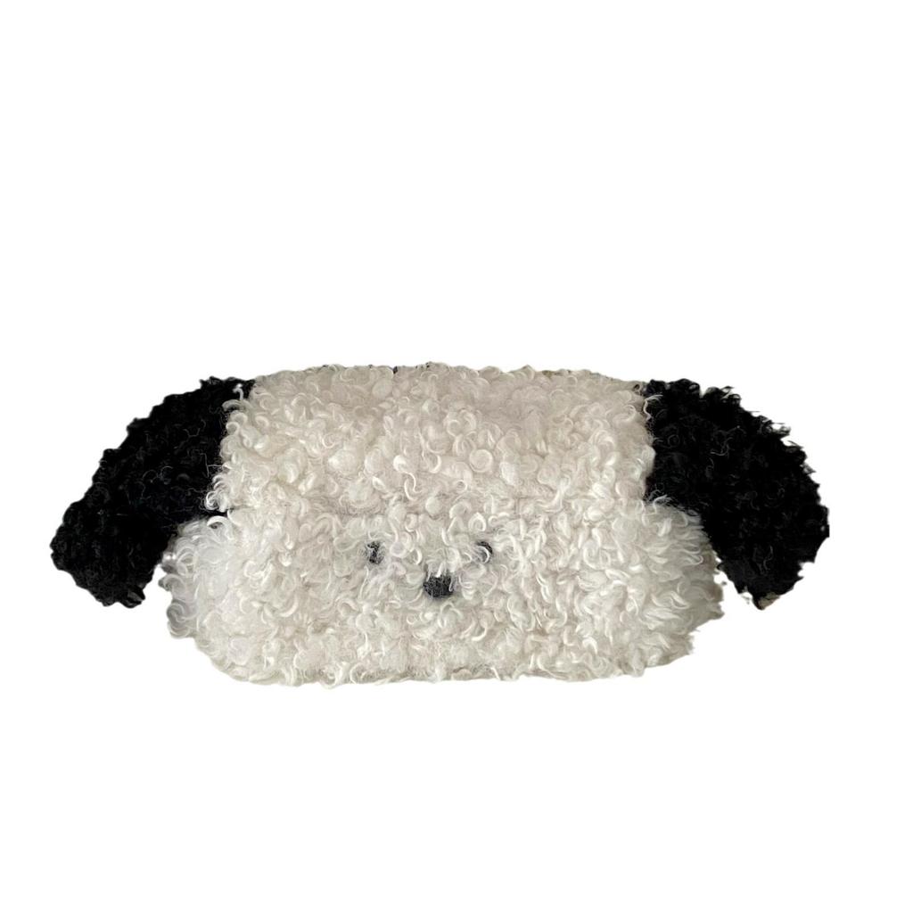 INS Creative Plush Puppy Tissue Box Cover for Home, Car & Desktop Storage