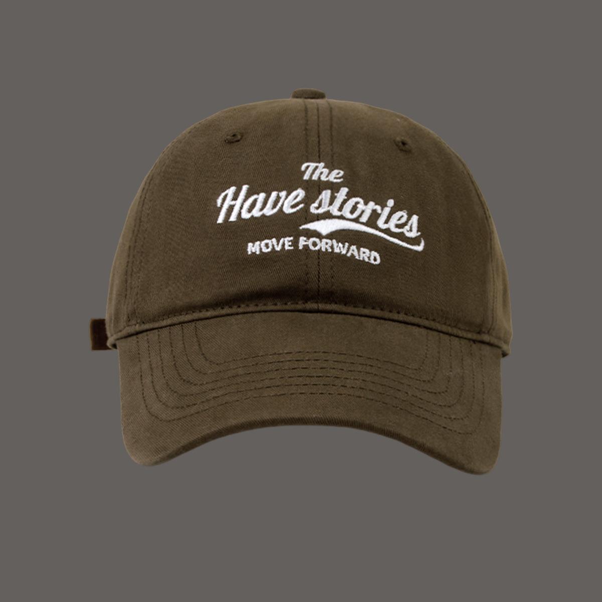 

Baseball cap children spring and summer big head circumference wide brim enlarged face small embroidery peaked cap sun protection visor Adjustable темно-коричневого