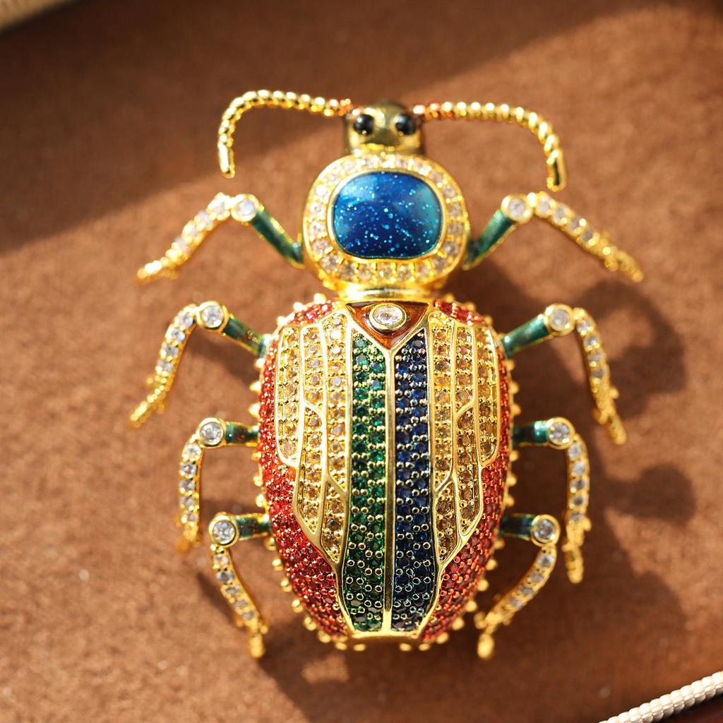 Spilla di Lusso Scarabeo Bo Xin Yun: Stile Europeo & Americano, Raffinato Accessorio di Moda di Alta Gamma