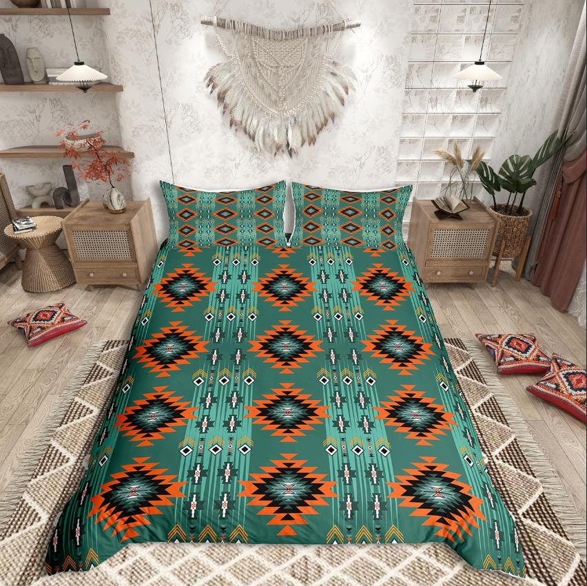 Comforter Homewish Tribal Aztec Bohemian Theme Bedding Set For Teensexotic Style Decor